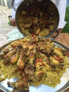 The star of the show seemed to be Chef Moshe's maqluba – a traditional Palestinian-Jordanian style upside down casserole (similar to Tebit, often considered the Iraqi take on cholent).